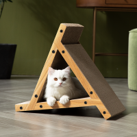 福丸风车猫抓板不掉屑猫窝猫咪磨爪立式逗猫玩具猫咪用品猫玩具大 创意三角款