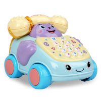 儿童玩具仿真电话机座机婴儿益智音乐早教0-1-3岁男女孩9个月宝宝 [送电池]小电话(蓝)
