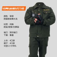 工作服男套装电焊劳保服防烫建筑工地耐磨耐脏新款厂服春秋 纯棉帆布581款式送腰带 M165(90-110斤)