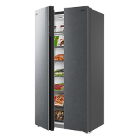 [就近仓发]美的(Midea)冰箱 MR-583WKGPZX 大冷冻智能对开门 一级能效变频 556L墨兰灰