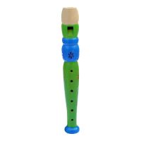 单个装(款式随机) /木制卡通笛子 木质儿童竖笛 6孔小短笛 吹奏乐器婴幼儿益智玩具