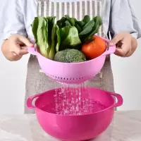 厨房用品米筛沙拉盘洗菜 PP彩虹DIY烘焙十件套量杯量勺组合 量匙