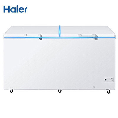 Haier/海尔 冰柜830升商用大容量冰柜 卧式单温一室冷藏冷冻转换冷柜 超市专用顶开门带脚BC/BD-830HCZ