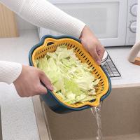 洗菜沥水篮套装塑料厨房收纳筐家用大号方型果盆火锅分类盘子双层