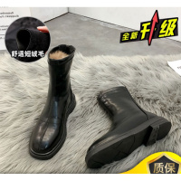 述雅槿岸瘦瘦马丁靴秋季靴子新款冬季2021年韩版单靴薄款中筒小个子短靴女