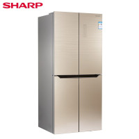 夏普冰箱 432升法式四门 双开门对开门 十字对开门 家用 风冷无霜 变频 大容量冰箱 BCD-432WWXD-N渐变金