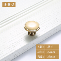 3002-圆形单孔 易嘉欧式米黄色复古陶瓷拉手青古铜仿古橱柜床头柜抽屉衣柜门把手