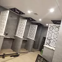 镂空雕花板隔断过道花格吊顶PVC木塑板玄关背景墙客厅屏风通花板