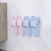 单层鞋架-大号-白色[一个] 浴室拖鞋架卫生间免打孔厕所鞋子收纳神器壁挂挂式门后鞋架置物架