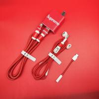 supreme(红) 普通套餐 适配华为荣耀V30/Pro数据线保护套充电线装饰包裹收纳耳机缠绕线