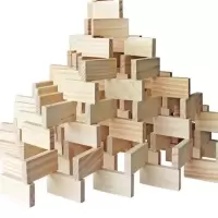 5*3*0.7cm 30片_款 实木片小孩多米诺骨牌原木早教幼儿益智玩具搭建玩具diy刻字写字