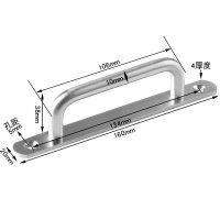 201不锈钢把手配螺丝160 304不锈钢明装拉手现代简约阳台移门木门大门推拉移门防盗门把手