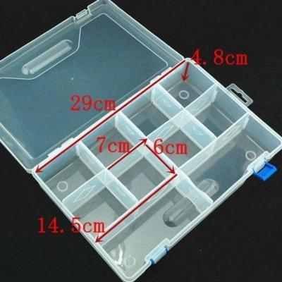 大10格 大号10格收纳盒化妆首饰盒透明塑料盒小五金工具盒元件盒可拆卸