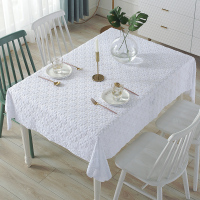 纯白朵朵花 60*60cm盖布 奇隆蕾丝桌布布艺欧式长方形圆桌桌布桌垫椅套装盖布台布茶几桌布