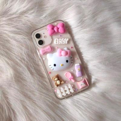 kt猫 苹果3gs Hello Kitty适用苹果13/12pro手机壳iphone11/xr/xsmax/6/7/8p