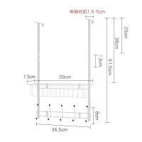 简易加长版(篮+钩)-白色 挂钩挂钩免收纳浴室免钉门上衣服挂架衣帽衣钩门后架挂钩打孔挂钩