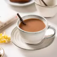 咖啡杯 微瑕疵 咖啡杯碟套装复古咖啡杯精致手工粗陶马克杯欧式小奢华陶瓷咖啡杯