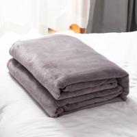 银灰 70*100cm(盖腿毯) 秋冬毛毯法兰绒单人双人床单床垫学生毯宿舍午睡毯床单瑜伽毯被子