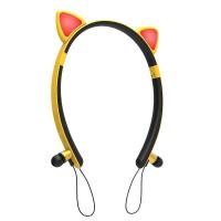 黄色Yellow 官方标配 . Cute Bluetooth 5.0 Cat Ear Headphone Girl Mu