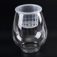 一个10cm口径塑料花瓶 高透明塑料水培观音竹花瓶摔不破绿萝鱼缸花盆装饰品摆件插花