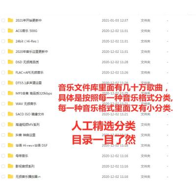 DSD无损音乐HIFI母带音源包wav/flac高品质mp3歌曲车载视频mv下载