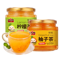 柚子茶500g 蜂蜜柚子百香果柠檬茶1kg罐装冲水喝的饮品泡水冲饮冲泡水果茶酱