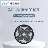 秦源牌 YJLV22-0.6/1KV-4*300mm² 铝芯低压钢带铠装绝缘电力电缆 联系客服 定制商品