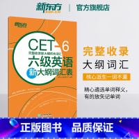 [正版]六级英语新大纲词汇表 完整收录新大纲所有词汇 备考2023年12月cet6级 大学英语六级高频核心单词书籍 官