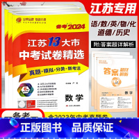 江苏13大市语文 初中通用 [正版]考必胜备考2024江苏省13十三大市中考试卷精选卷子初中初三总复习资料全套语文数学物