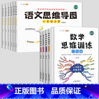 [语数结合]思维训练+语文思维导图下册 小学一年级 [正版]数学思维训练一年级二年级小学奥数思维拓展题练习册人教版三年级