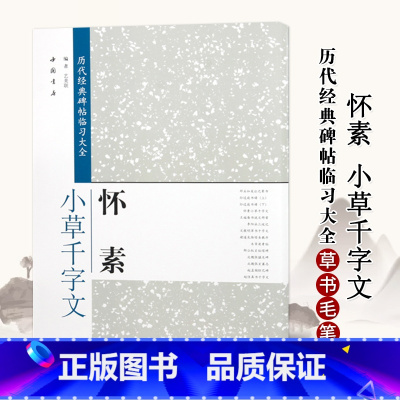 [正版]满2件减2元怀素小草千字文历代经典碑帖临全草书毛笔书法字帖教程艺美联著临摹练习书法字帖艺美联著中国书店出版