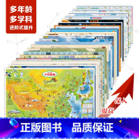 [正版]北斗童书幼儿园小学初中儿童房挂图 超大地图 学霸地图(20册)860*600百科知识地图