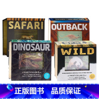 [正版]光与影视觉书系列4册 会动的3D立体翻翻书Outback/Safari/Wild/Dinosaur Photi