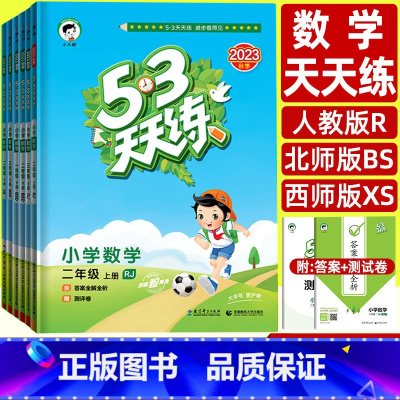 数学(人教版) 一年级上 [正版]2023秋53天天练二年级上册数学一二三四五六年级下册同步练习册人教版北师大版西南师大