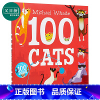 [正版]Michael Whaite:100 Cats 100只猫哦 低幼亲子猫咪主题绘本 平装 英文原版