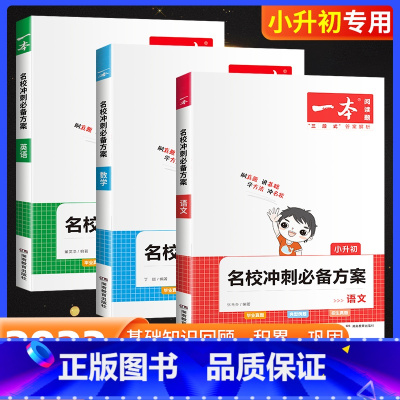 [名校冲刺方案]语数英 三本 小学升初中 [正版]2023一本小升初语文名校冲刺方案人教版 考进名校小升初必刷题真题