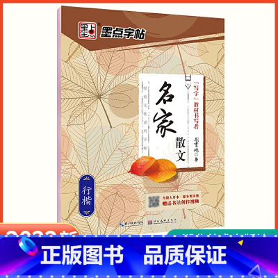 名家散文 [正版]2022新墨点字帖经典文化系列字帖-名家散文.行楷(荆宵鹏)小学生一二三四五六年级行楷字帖专项同步训练