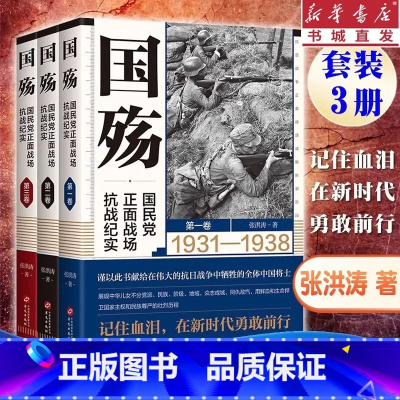 [正版]全3册国殇.国民党正面战场抗战纪实套装 战争记录 军事纪实国殇防御反攻阶段卢沟桥淞沪滇缅抗战南京保卫战徐州武汉