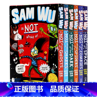 [正版]山姆不是胆小鬼6册盒装 英文原版小说 Sam Wu Is Not Afraid Of Ghosts Spide