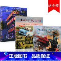 [正版]进口 哈利波特英文原版 Harry Potter1 2 3 英国版 彩绘插画精装大本精装收藏纪念版3册 J