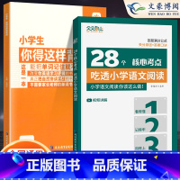 吃透小学语文阅读+你得这样背单词 小学通用 [正版]天天向上28个核心考点吃透小学语文阅读一二三四五六年级人教版上下册考