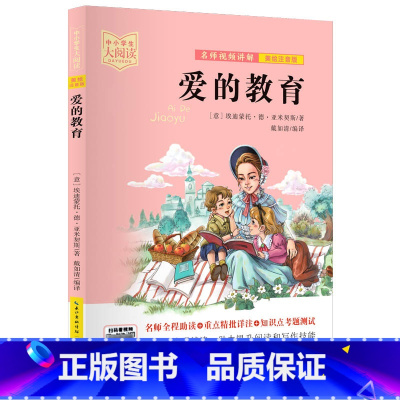 爱的教育 [正版]中小学生大阅读系列丛书 爱的教育爱丽丝漫游奇境记安徒生童话小王子狐狸列那的故事一千零一夜昆虫记课内外拓