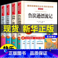 红楼梦 [正版]全套4册 鲁滨逊漂流记六年级下册的课外书必读原著完整版汤姆索亚历险记爱丽丝漫游奇境尼尔斯骑鹅旅行记鲁滨孙