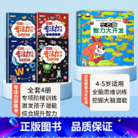 [全5册]专注力训练+左右脑智力大开发(4-5岁) [正版]专注力训练书全套提高注意力儿童幼儿逻辑幼儿园一年级男女孩玩出