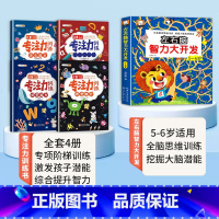 [全5册]专注力训练+左右脑智力大开发(5-6岁) [正版]专注力训练书全套提高注意力儿童幼儿逻辑幼儿园一年级男女孩玩出