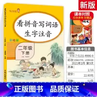 [二下]看拼音写词语 小学一年级 [正版]看拼音写词语一年级下册 二六年级四五三年级上下册拼音练习册人教版语文默写看图写