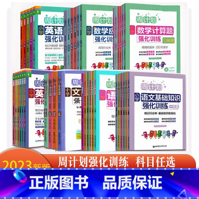 [全彩护眼版]小学数学计算题强化训练 2本套 小学三年级 [正版]周计划二年级数学应用题语文阅读训练100篇文言文小学一