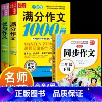 满分作文+优秀作文+同步作文二年级下 小学通用 [正版]小学生满分思维导图作文书大全 精选作文素材 一二三四五六各年级上