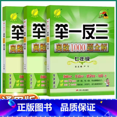 举一反三[奥数1000题全解] 九年级/初中三年级 [正版]春雨举一反三初中奥数1000题全解初中生七八九年级上册下册数