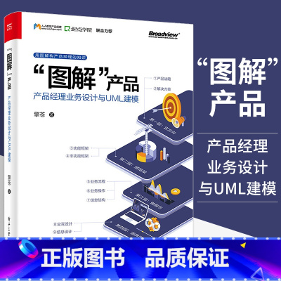 [正版]“图解”产品:产品经理业务设计与UML建模擎苍文档漏洞产品调研逻辑CRM设计B端C端产品经理书籍业务流程设计入